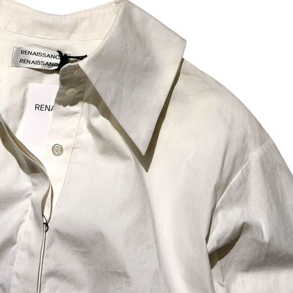 Mesh cinch corset drew button down - Picture 3 of 6